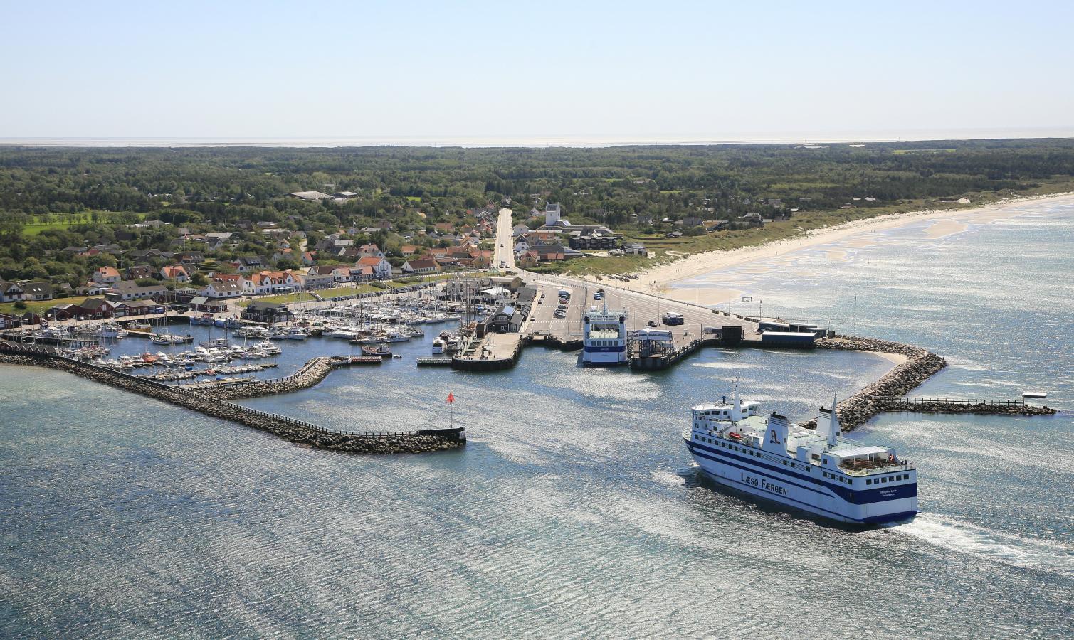 Læsøfærgens ankomst til Vesterø havn