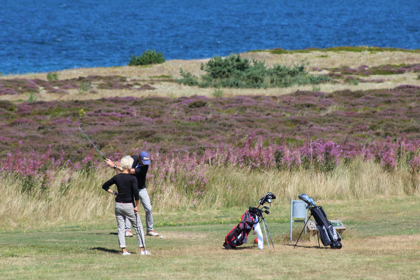 golf ved stranden