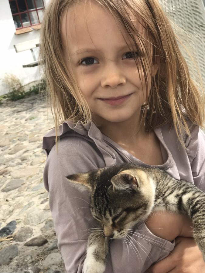 Pige med kat