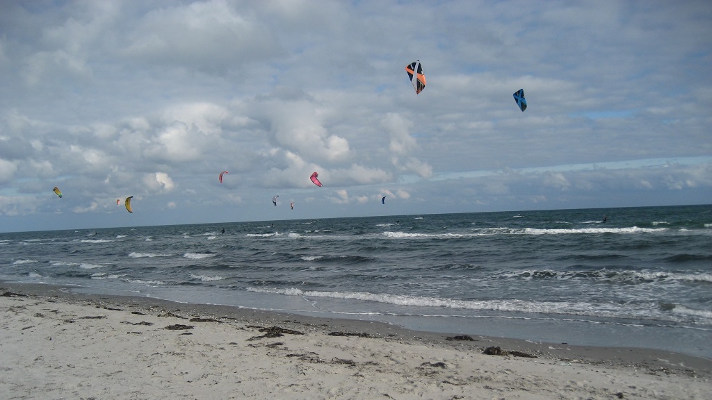 Kitesurfere på Læsø